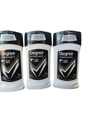 Degree UltraClear+ Men's Antiperspirant Deodorant, 3 Count, Black&White, 2.7 oz